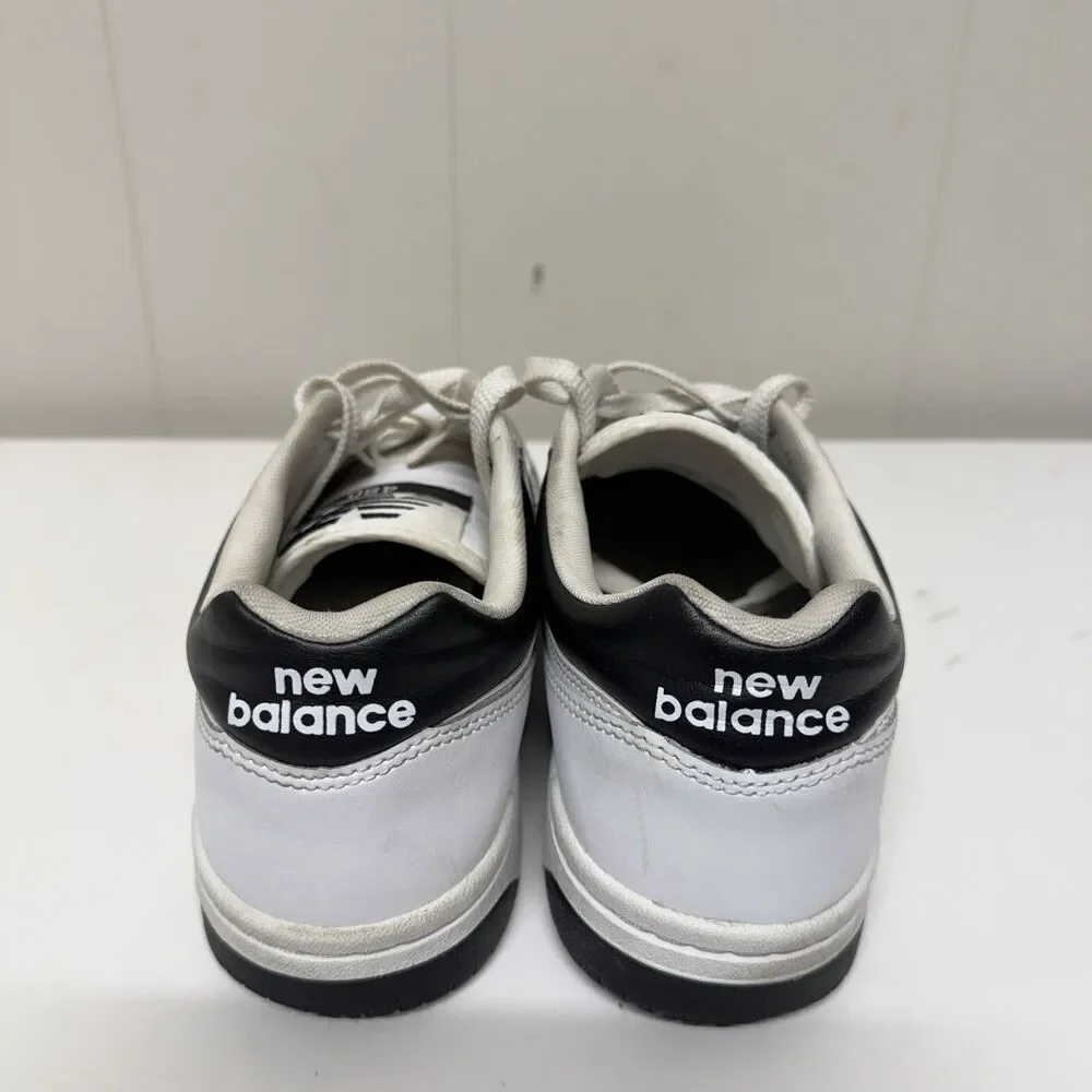 New Balance 480 White Black Leather Low BB480LBK Sneaker Men 9.5 Women 11 GUC*